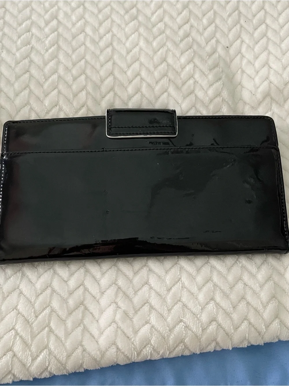 kate spade Black Patent Leather Travel Wallet/ Clutch